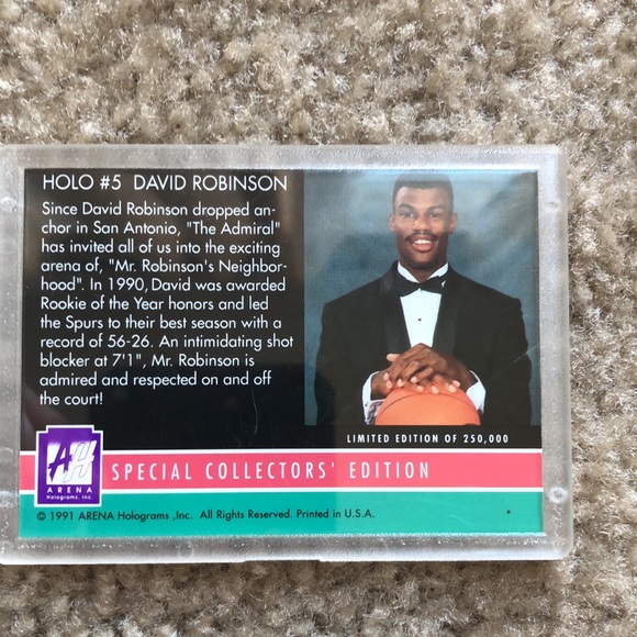 1991 Upper Deck David Robinson Holographic Cards - Picture 3 of 5